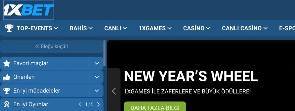 1xbet kayıt işlemiyle birlikte spordan casinoya geniş bir yelpazede oyun alternatifiniz olur